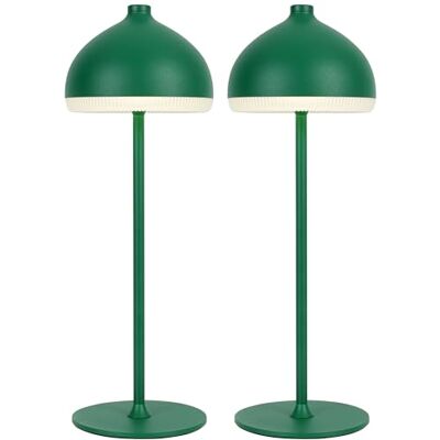 LuminexDesigns Set om 2 gröna batteridrivna bordslampor, bärbara och dimbara, för festlig stämning i vardagsrummet eller matrummet LuminexDesigns Set om 2 gröna batteridrivna bordslampor, bärbara och dimbara, för festlig stämning i vardagsrummet eller matrummet