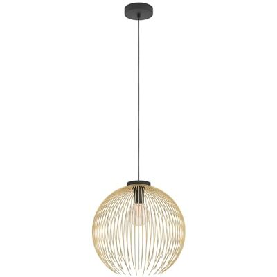 EGLO Hänglampa Venezuela, Taklampa Över Matbord, Rund Matsalslampa Av Metall I Svart Och Guld, Taklampa Med E27 Sockel, Ø 40 Cm EGLO Hänglampa Venezuela, Taklampa Över Matbord, Rund Matsalslampa Av Metall I Svart Och Guld, Taklampa Med E27 Sockel, Ø 40 Cm