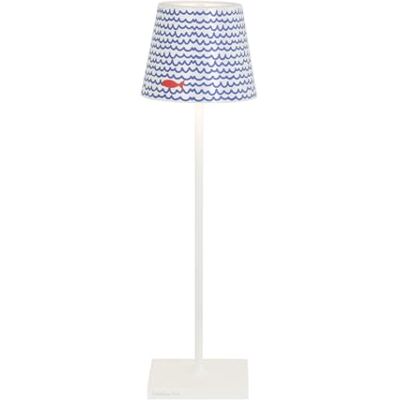 Zafferano , Poldina Pro Lampa med Hölje, Sladdlös och Uppladdningsbar Bordslampa med Touchkontroll, Utomhuslampa, Dimmer, 2200-3000 K, Höjd 38 CM, Färg Vit Blått Hav Zafferano , Poldina Pro Lampa med Hölje, Sladdlös och Uppladdningsbar Bordslampa med Touchkontroll, Utomhuslampa, Dimmer, 2200-3000 K, Höjd 38 CM, Färg Vit Blått Hav