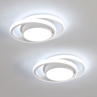 Comely 2 Pieces Stroke LED Pace Modern,32W 2350LM Modern Ceiling Light Round White Beat LED for Bed Camera Soggiorno Kitchen Corridor,White Cold 6500K,Diameter 28cm Comely 2 Pieces Stroke LED Pace Modern,32W 2350LM Modern Ceiling Light Round White Beat LED for Bed Camera Soggiorno Kitchen Corridor,White Cold 6500K,Diameter 28cm
