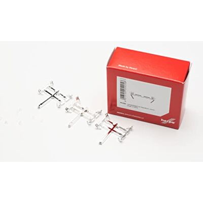Herpa 054256 lastbilsmodell, 6 st. Lamphängare krom med signalljus, originaltrogen skala 1:87, modelltillverkning, dekoration, tillbehör för miniatyrmodeller av plast Herpa 054256 lastbilsmodell, 6 st. Lamphängare krom med signalljus, originaltrogen skala 1:87, modelltillverkning, dekoration, tillbehör för miniatyrmodeller av plast