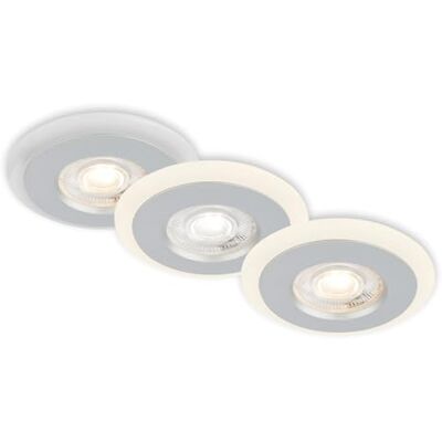 BRILONER Set med 3 infällda taklampor LED, LED-ljusring, infälld platt LED, infälld badrumsstrålkastare, infälld badrumsstrålkastare IP44, krom matt, 84x34 mm (DxH) BRILONER Set med 3 infällda taklampor LED, LED-ljusring, infälld platt LED, infälld badrumsstrålkastare, infälld badrumsstrålkastare IP44, krom matt, 84x34 mm (DxH)