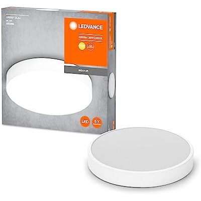 LEDVANCE ORBIS SLIM Moia LED taklampa, vit, 20W, 2200lm, 280mm diameter, mycket homogen ljusfördelning, integrerad LED modul, lång livslängd, enkel installation, modern design, 3000K LEDVANCE ORBIS SLIM Moia LED taklampa, vit, 20W, 2200lm, 280mm diameter, mycket homogen ljusfördelning, integrerad LED modul, lång livslängd, enkel installation, modern design, 3000K