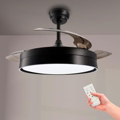 M mimotec Black Loki LED-takfläkt, justerbar färgtemperatur, sommar/vinterfunktion, 6 hastigheter, LM8825 M mimotec Black Loki LED-takfläkt, justerbar färgtemperatur, sommar/vinterfunktion, 6 hastigheter, LM8825