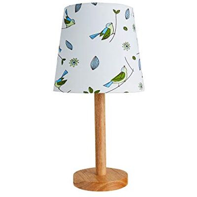 Pauleen 48036 söt max. 20 W, bord E27, barnens sovrum armatur, fågel grönt blått tyg/trä utan lampa, 20 W Pauleen 48036 söt max. 20 W, bord E27, barnens sovrum armatur, fågel grönt blått tyg/trä utan lampa, 20 W