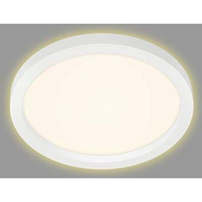 BRILONER Brilonlampor – LED taklampa, taklampa inkl. bakgrundsbelysningseffekt, 18 watt, 2 400 lumen, 3 000 kelvin, vit, Ø 29,7 cm BRILONER Brilonlampor – LED taklampa, taklampa inkl. bakgrundsbelysningseffekt, 18 watt, 2 400 lumen, 3 000 kelvin, vit, Ø 29,7 cm