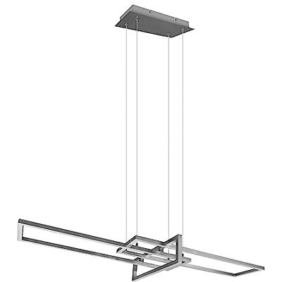 Trio Leuchten LED pendellampa Salinas 320310307, matt metall nickel, inkl. 34 watt LED, strömbrytare dimmer Trio Leuchten LED pendellampa Salinas 320310307, matt metall nickel, inkl. 34 watt LED, strömbrytare dimmer