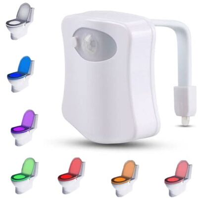 PARENCE .- LED toalettlampa/rörelsesensorlampa för toalett och badrum/nattlampa med 8 olika färger PARENCE .- LED toalettlampa/rörelsesensorlampa för toalett och badrum/nattlampa med 8 olika färger