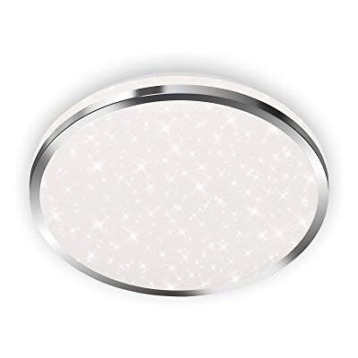 BRILONER Leuchten – LED-taklampa, badrum, badrum inkl. stjärndekorationer, IP44, 12 watt, 1200 lumen, 4000 Kelvin, krom-vit, 280 x 70 mm (D x H) BRILONER Leuchten – LED-taklampa, badrum, badrum inkl. stjärndekorationer, IP44, 12 watt, 1200 lumen, 4000 Kelvin, krom-vit, 280 x 70 mm (D x H)