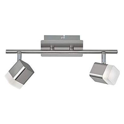 RL LIVE YOUR LIGHT Reality Leuchten LED-taklampa Roubaix R82152107, metall, nickel matt, akrylvit, 2 x 4 watt RL LIVE YOUR LIGHT Reality Leuchten LED-taklampa Roubaix R82152107, metall, nickel matt, akrylvit, 2 x 4 watt