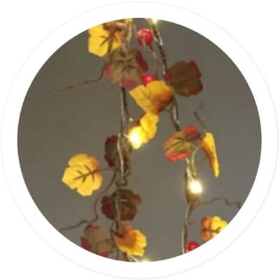 WatioWave 1,5 m LED batteridriven lönnblad och balja WatioWave 1,5 m LED batteridriven lönnblad och balja