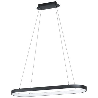 EGLO LED-pendellampa, Codriale, 1 lampa, dimbar, hängande lampa, modern av stål och plast, matbord i svart, vit, hängande vardagsrum, varmvit EGLO LED-pendellampa, Codriale, 1 lampa, dimbar, hängande lampa, modern av stål och plast, matbord i svart, vit, hängande vardagsrum, varmvit