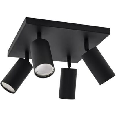WatioWave Taklampa 4 x GU10 2 x 35 W IP20 250 mm svart, perfekt för belysning i hem och kontor. WatioWave Taklampa 4 x GU10 2 x 35 W IP20 250 mm svart, perfekt för belysning i hem och kontor.