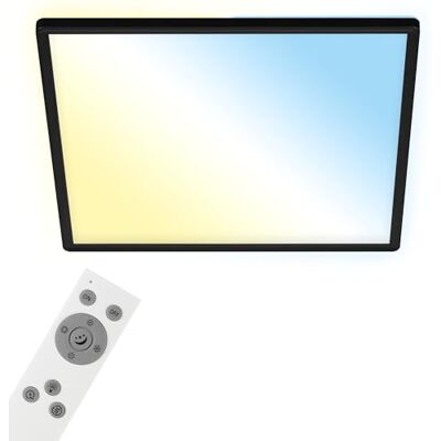 BRILONER – Smart LED-taklampa, fungerar med Amazon Alexa, WiFi-lampa, backlight-effekt, färgtemperaturkontroll, dimbar taklampa fjärrkontroll, LED-panel, svart, 42 x 42 cm BRILONER – Smart LED-taklampa, fungerar med Amazon Alexa, WiFi-lampa, backlight-effekt, färgtemperaturkontroll, dimbar taklampa fjärrkontroll, LED-panel, svart, 42 x 42 cm