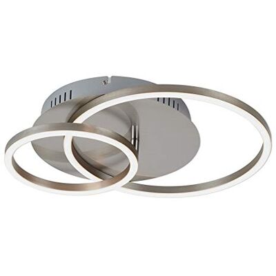 BRILONER Brilonlampor – LED taklampa, taklampa dimbar, inklusive minnesfunktion, 1 LED-modul roterbar, 30 watt, 2 400 lumen, 3 000 kelvin, mattnickel, 390 x 300 x 80 mm (LxBxH), nickelmatta, 3222-012 BRILONER Brilonlampor – LED taklampa, taklampa dimbar, inklusive minnesfunktion, 1 LED-modul roterbar, 30 watt, 2 400 lumen, 3 000 kelvin, mattnickel, 390 x 300 x 80 mm (LxBxH), nickelmatta, 3222-012