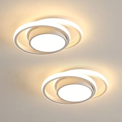 Comely 2Pcs Plafoniera LED Ceiling Modern,32W 2350LM Modern Lamp Ceiling Round Bianca Plafoniere LED for Bed Camera Soggiorno Kitchen Coridor,Warm Light 3000K,Diameter 28CM Comely 2Pcs Plafoniera LED Ceiling Modern,32W 2350LM Modern Lamp Ceiling Round Bianca Plafoniere LED for Bed Camera Soggiorno Kitchen Coridor,Warm Light 3000K,Diameter 28CM