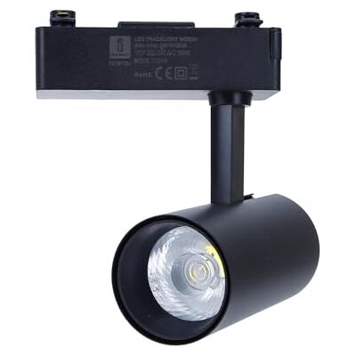 VoltShine 10 W LED-skenlampa, två trådar, svart, perfekt för dekorativ belysning och för att framhäva utrymmen i butiker och hem. VoltShine 10 W LED-skenlampa, två trådar, svart, perfekt för dekorativ belysning och för att framhäva utrymmen i butiker och hem.