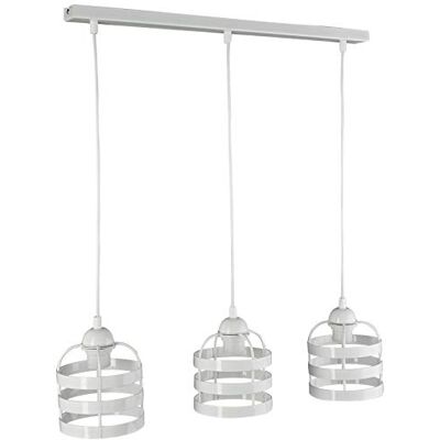 Homemania Lars White hängande lampa i metall, 70 x 15 x 70 cm Homemania Lars White hängande lampa i metall, 70 x 15 x 70 cm
