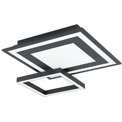 EGLO connect.z Smart Home LED panel Savatarila-Z, ZigBee, app och röststyrning, ljusfärg justerbar, dimbar, taklampa i metall svart EGLO connect.z Smart Home LED panel Savatarila-Z, ZigBee, app och röststyrning, ljusfärg justerbar, dimbar, taklampa i metall svart