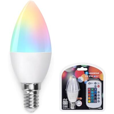 VoltShine C37 E14 4,8 W RGB LED det perfekta ljuset för alla miljöer. Den erbjuder ett brett spektrum av livliga färger och energieffektivitet, perfekt för att skapa en unik och personlig atmosfär. VoltShine C37 E14 4,8 W RGB LED det perfekta ljuset för alla miljöer. Den erbjuder ett brett spektrum av livliga färger och energieffektivitet, perfekt för att skapa en unik och personlig atmosfär.