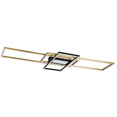 Trio Leuchten LED-taklampa Irvine 620010408, metall mässing matt, inkl. 60 watt LED, fjärrkontroll, dimmer, nattlampa Trio Leuchten LED-taklampa Irvine 620010408, metall mässing matt, inkl. 60 watt LED, fjärrkontroll, dimmer, nattlampa