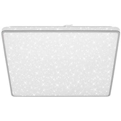 BRILONER LED taklampa med stjärnhimmel, LED taklampa stjärndekor, bakgrundsbelyst effekt, platt, neutralt vitt ljus, 270x270x45 mm, krom matt BRILONER LED taklampa med stjärnhimmel, LED taklampa stjärndekor, bakgrundsbelyst effekt, platt, neutralt vitt ljus, 270x270x45 mm, krom matt