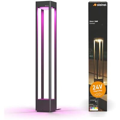 Steinel Pollarlampa Stela C 24V, 86 cm hög, RGBWW-trädgårdslampa, 16 miljoner färger, skymningssensor, dimbar, timer, appstyrning, Plug & Play, IP65, antracit Steinel Pollarlampa Stela C 24V, 86 cm hög, RGBWW-trädgårdslampa, 16 miljoner färger, skymningssensor, dimbar, timer, appstyrning, Plug & Play, IP65, antracit