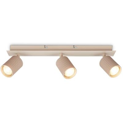 BRILONER Orienterbar taklampa, GU10-uttag, max. 9 W, takspotlight, taklampa, vardagsrumskrona, takljus, sovrum, matsal, 45 cm, beige BRILONER Orienterbar taklampa, GU10-uttag, max. 9 W, takspotlight, taklampa, vardagsrumskrona, takljus, sovrum, matsal, 45 cm, beige