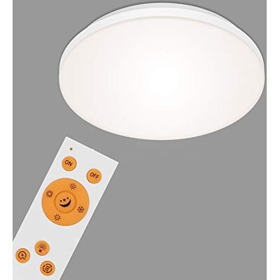 BRILONER Leuchten – LED-panel, LED-taklampa, dimbar, ramlös, färgtemperaturkontroll, inkl. fjärrkontroll, 12 watt, 1 600 lumen, vit, Ø 30 cm, 7377-016 BRILONER Leuchten – LED-panel, LED-taklampa, dimbar, ramlös, färgtemperaturkontroll, inkl. fjärrkontroll, 12 watt, 1 600 lumen, vit, Ø 30 cm, 7377-016