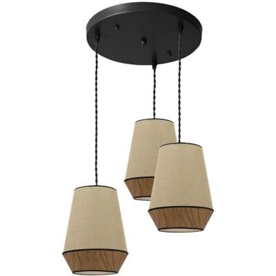 PRENDELUZ Bell 3 x E27 taklampa, storlek 36 x 36 cm, brun – perfekt för inomhusbelysning och dekoration. PRENDELUZ Bell 3 x E27 taklampa, storlek 36 x 36 cm, brun – perfekt för inomhusbelysning och dekoration.