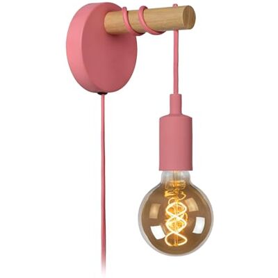 LUCIDE Pola – vägglampa barn – 12 cm – 1 x E27 – rosa LUCIDE Pola – vägglampa barn – 12 cm – 1 x E27 – rosa