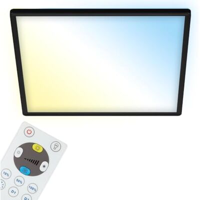 BRILONER Leuchten – LED-panel, dimbar, taklampa med bakgrundsbelysning, inkl. fjärrkontroll, 22 watt, 3 000 lumen, vit-svart, 420 x 420 x 29 mm (L x B x H) BRILONER Leuchten – LED-panel, dimbar, taklampa med bakgrundsbelysning, inkl. fjärrkontroll, 22 watt, 3 000 lumen, vit-svart, 420 x 420 x 29 mm (L x B x H)
