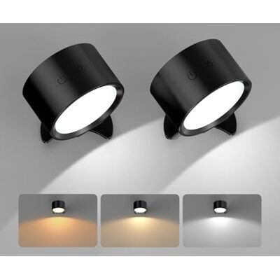 Smiling Shark F9 inomhusvägglampa, uppladdningsbar LED-vägglampa för inomhusbruk med fjärrkontroll 3 temperaturer och 4 touch-ljusstyrka 360° roterande vägglampor för vardagsrum, sovrum, svart 2 st Smiling Shark F9 inomhusvägglampa, uppladdningsbar LED-vägglampa för inomhusbruk med fjärrkontroll 3 temperaturer och 4 touch-ljusstyrka 360° roterande vägglampor för vardagsrum, sovrum, svart 2 st