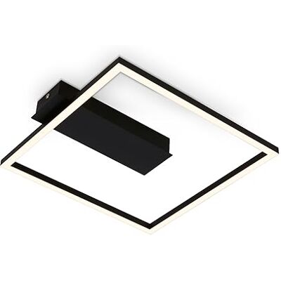 BRILONER – LED-taklampa, ram, LED-taklampa med varm vit ljusfärg, 12 W lampa, vardagsrum, sovrum, 320 x 300 x 50 mm (L x B x H), svart BRILONER – LED-taklampa, ram, LED-taklampa med varm vit ljusfärg, 12 W lampa, vardagsrum, sovrum, 320 x 300 x 50 mm (L x B x H), svart