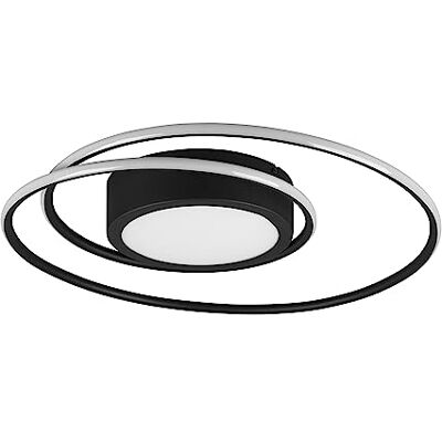 Trio Leuchten LED-taklampa Yava 672310232, metall svart matt, inkl. 56 watt LED, fjärrkontroll, dimmer, färgbyte Trio Leuchten LED-taklampa Yava 672310232, metall svart matt, inkl. 56 watt LED, fjärrkontroll, dimmer, färgbyte