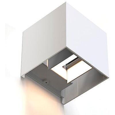 Hama LED vägglampa (WLAN-lampa för inomhus- och utomhusbruk IP 44, smart hem lampa kontrollerbar via app och språk, dimbar 2700 K – 6500 K, smart lampa med justerbar strålvinkel, metall) vit Hama LED vägglampa (WLAN-lampa för inomhus- och utomhusbruk IP 44, smart hem lampa kontrollerbar via app och språk, dimbar 2700 K – 6500 K, smart lampa med justerbar strålvinkel, metall) vit