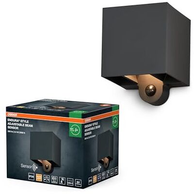 OSRAM ENDURA STYLE ADJ BEAM utomhusarmatur, 2,5W, 180lm, mörkgrå, indirekt belysning, rörelsesensor, dagsljussensor, skyddsklass IP54, 3000K färgtemperatur, varmvit ljusfärg OSRAM ENDURA STYLE ADJ BEAM utomhusarmatur, 2,5W, 180lm, mörkgrå, indirekt belysning, rörelsesensor, dagsljussensor, skyddsklass IP54, 3000K färgtemperatur, varmvit ljusfärg