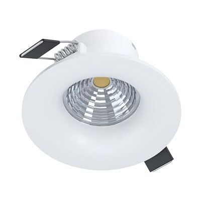 EGLO infälld spotlight Saliceto, dimbar rund takspot i aluminium vit, neutralvit, Ø 8,8 cm EGLO infälld spotlight Saliceto, dimbar rund takspot i aluminium vit, neutralvit, Ø 8,8 cm