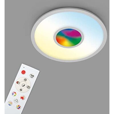 TELEFUNKEN – LED-panel RGB, LED-taklampa CCT, taklampa RGB centerlampa, regnbågseffekt, fjärrkontroll, dimbar, silverfärgad, 450 x 60 mm (DxH) (320104TF) TELEFUNKEN – LED-panel RGB, LED-taklampa CCT, taklampa RGB centerlampa, regnbågseffekt, fjärrkontroll, dimbar, silverfärgad, 450 x 60 mm (DxH) (320104TF)
