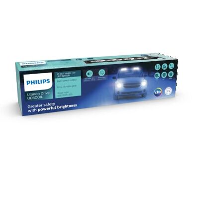 Philips Ultinon Drive 5001L extra led-ljus för långljus, 10 tum, 12V/24 V, 2 500 lumen, strållängd upp till 387 meter, laglig för väganvändning Philips Ultinon Drive 5001L extra led-ljus för långljus, 10 tum, 12V/24 V, 2 500 lumen, strållängd upp till 387 meter, laglig för väganvändning