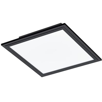EGLO Salobrena 1 LED-panel, fyrkantig taklampa, utskjutande taklampa för kontor, hall och kök, vit plast och svart metall, neutral vit, 30 x 30 cm EGLO Salobrena 1 LED-panel, fyrkantig taklampa, utskjutande taklampa för kontor, hall och kök, vit plast och svart metall, neutral vit, 30 x 30 cm
