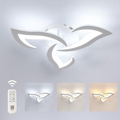 Comely Plafoniera LED Dimmerabile, Lampada da Soffitto Moderna in Acrilico 35W 3937LM, 3000K-6500K, Apparecchio di Illuminazione a Soffitto con Telecomando per Soggiorno Camera da Letto, 58cm Comely Plafoniera LED Dimmerabile, Lampada da Soffitto Moderna in Acrilico 35W 3937LM, 3000K-6500K, Apparecchio di Illuminazione a Soffitto con Telecomando per Soggiorno Camera da Letto, 58cm