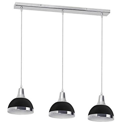Premier Housewares 3-ljus krom taklampa – svart Premier Housewares 3-ljus krom taklampa – svart
