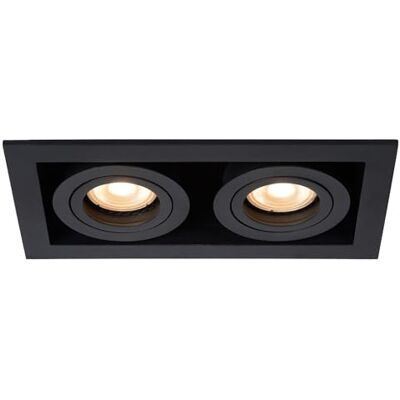LUCIDE Infälld spotlight, aluminium, GU10, 100 W, svart LUCIDE Infälld spotlight, aluminium, GU10, 100 W, svart