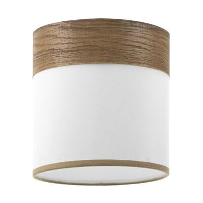 PRENDELUZ Dimbar vit E27-skärm med mörk träbas, mått 16 x 16 x 16 cm, perfekt för dekorativ belysning och mysig atmosfär. PRENDELUZ Dimbar vit E27-skärm med mörk träbas, mått 16 x 16 x 16 cm, perfekt för dekorativ belysning och mysig atmosfär.