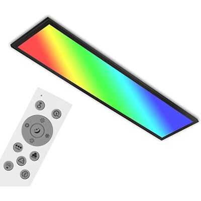BRILONER LED taklampa RGB, LED taklampa CCT, ultra platt, dimbar, färgbyte, fjärrkontroll, varm vit, neutral vit, kall vit, 1000x250x66 mm (LxBxH) BRILONER LED taklampa RGB, LED taklampa CCT, ultra platt, dimbar, färgbyte, fjärrkontroll, varm vit, neutral vit, kall vit, 1000x250x66 mm (LxBxH)