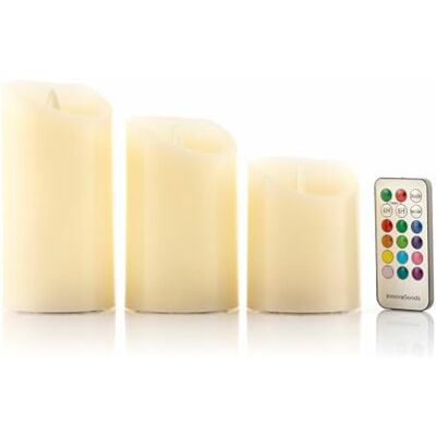 InnovaGoods Flerfärgade LED-ljus med flimrande flammeffekt och fjärrkontroll Lendles 3 antal InnovaGoods Flerfärgade LED-ljus med flimrande flammeffekt och fjärrkontroll Lendles 3 antal