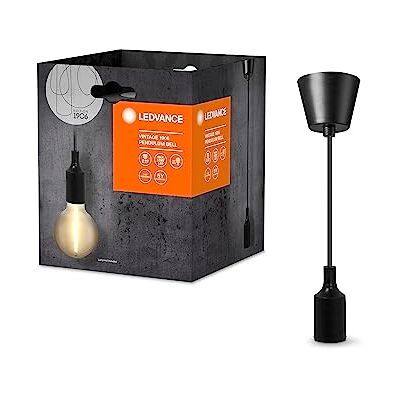 LEDVANCE Vintage 1906® taklampa BELL E27, svart, max. 15W LED, E27 bas, trattformad tak, inomhus taklampa, kombinerat med 1906 vintage eller smarta lampor LEDVANCE Vintage 1906® taklampa BELL E27, svart, max. 15W LED, E27 bas, trattformad tak, inomhus taklampa, kombinerat med 1906 vintage eller smarta lampor