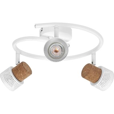 LEDVANCE DECOR Spot CORK SP 3X3.4W 927GU10WTLEDV, 10,2 W, vit, med 3 strålkastare LEDVANCE DECOR Spot CORK SP 3X3.4W 927GU10WTLEDV, 10,2 W, vit, med 3 strålkastare