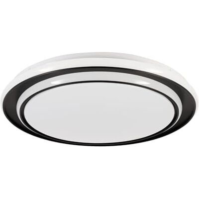 EGLO LED taklampa Moschetta, rund med fjärrkontroll, hall- och sovrumslampa i svart metall och vit plast, varm- och kallvit, Ø 49 cm EGLO LED taklampa Moschetta, rund med fjärrkontroll, hall- och sovrumslampa i svart metall och vit plast, varm- och kallvit, Ø 49 cm